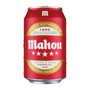 Cerveza Mahou Cinco Estrellas lata 33 cl