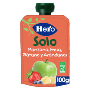 Hero Bolsita Solo Manzana, Fresa, Plátano y Arándanos 100 g